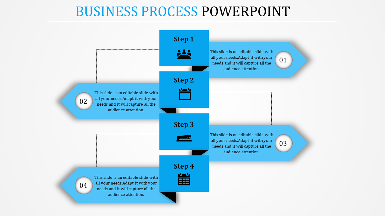 Simple Business Process template PowerPoint and Google slides